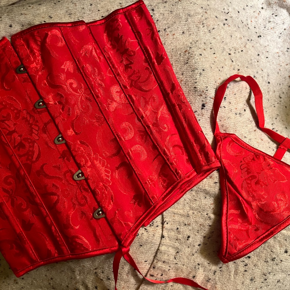 Corset and matching thong